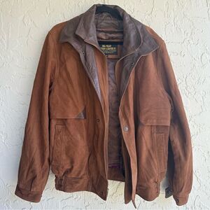 MILL VALLEY Sheepskin Leather Co Jacket Mens 38 Bomber Flight Brown Thinsulate‎